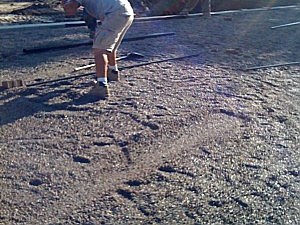 Screed of N89 bedding course